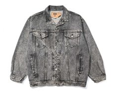 画像1: 90s Used Gap Denim Jacket Black made in USA (1)