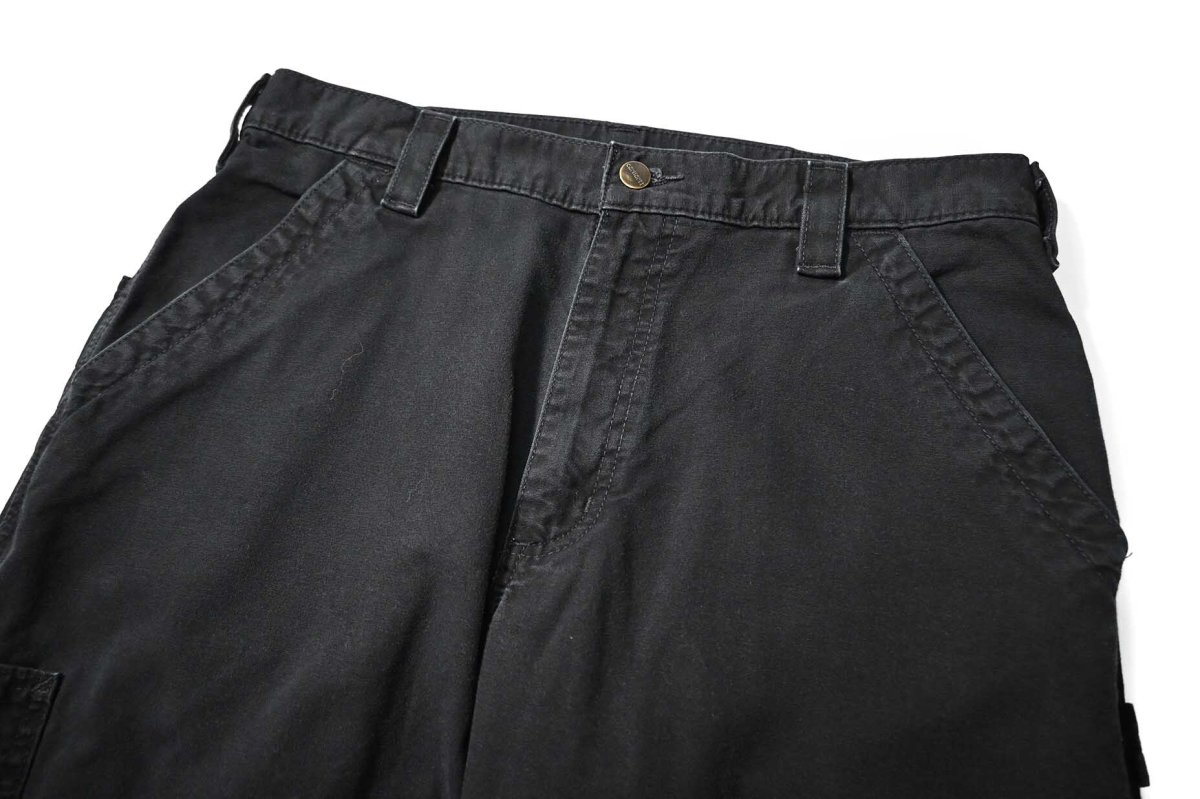 画像2: 19' Used Carhartt B151 Canvas Utility Work Pants Black カーハート (2)