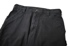 画像2: 19' Used Carhartt B151 Canvas Utility Work Pants Black カーハート (2)