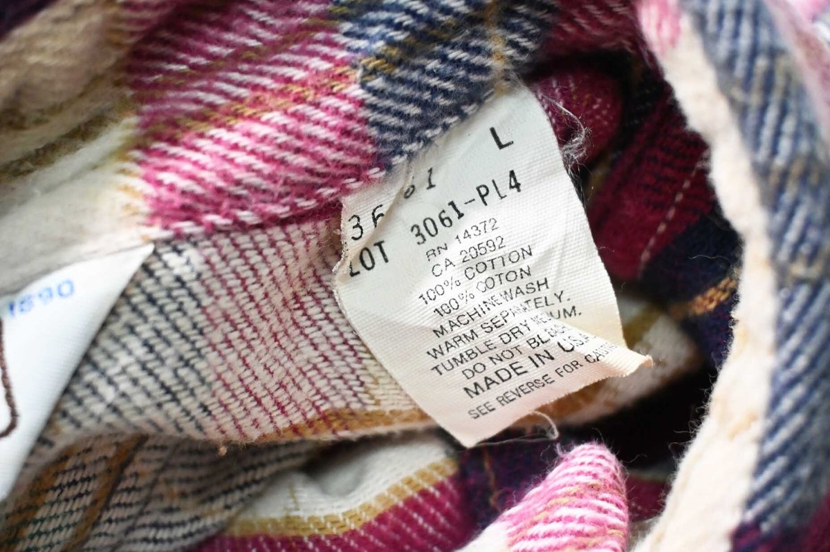 画像5: 80s Used Five Brother Heavy Flannel Shirt made in USA (5)
