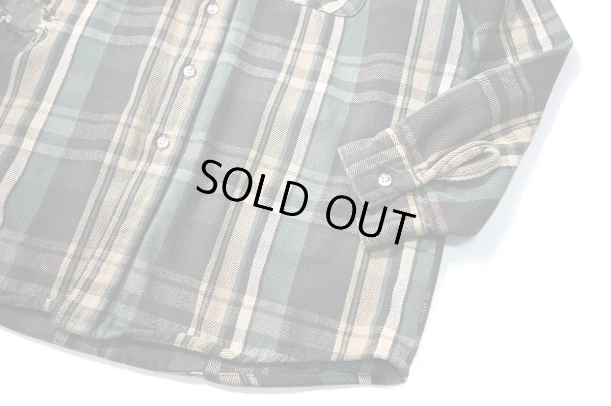 画像3: 90s Used Five Brother Heavy Flannel Shirt (3)