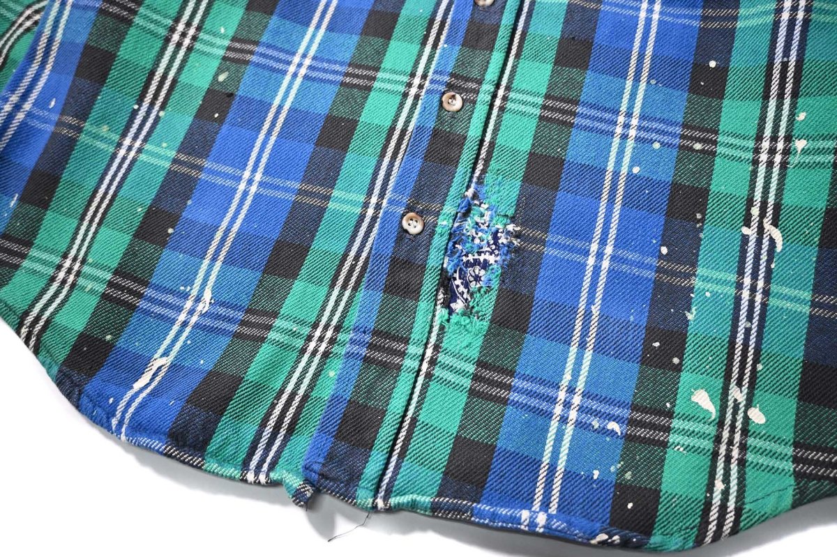画像3: 90s Used Five Brother Heavy Flannel Shirt made in USA (3)