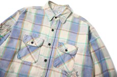 画像2: 80s Used Five Brother Heavy Flannel Shirt made in USA (2)