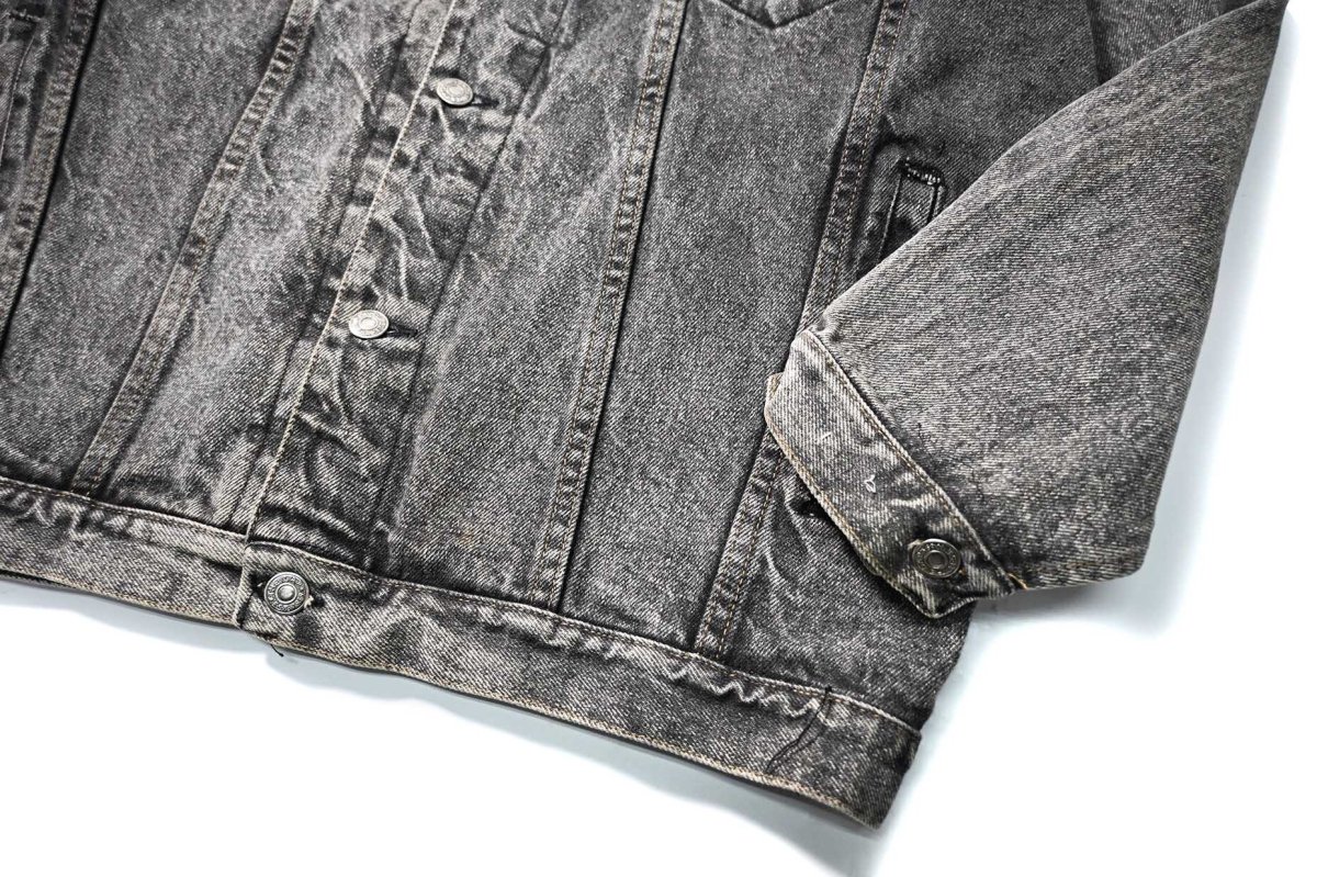 画像3: 90s Used Gap Denim Jacket Black made in USA (3)