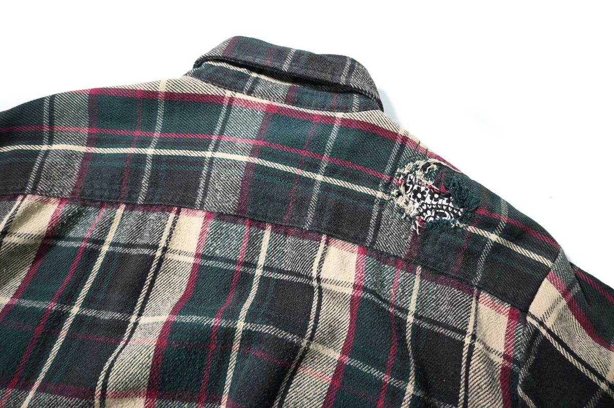 画像8: 90s Used Five Brother Heavy Flannel Shirt made in USA (8)