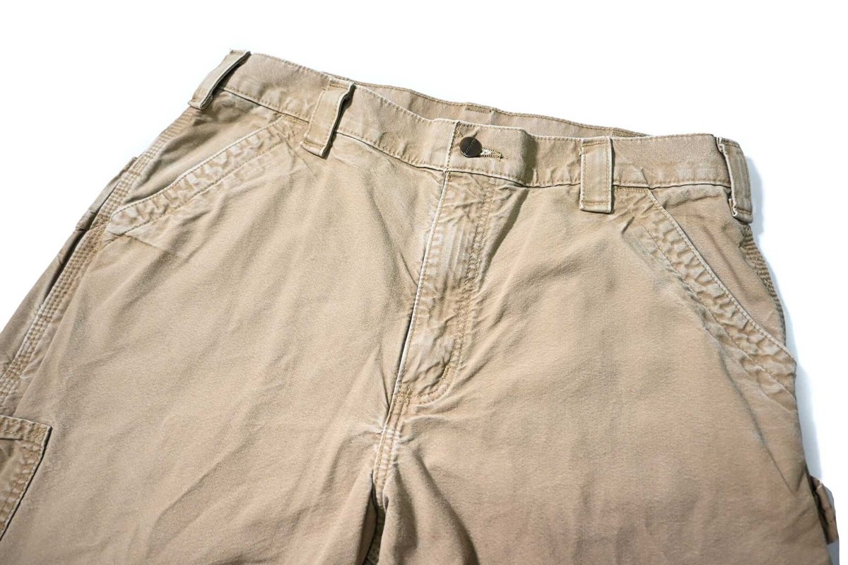 画像2: 19' Used Carhartt B151 Canvas Utility Work Pants Khaki カーハート (2)