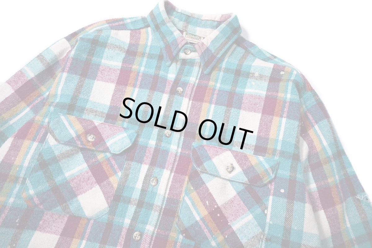画像2: 90s Used Five Brother Heavy Flannel Shirt made in USA (2)