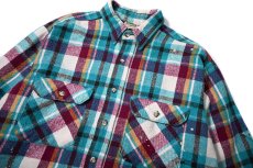 画像2: 90s Used Five Brother Heavy Flannel Shirt made in USA (2)