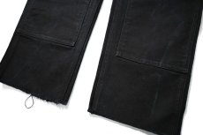 画像3: 11' Used Carhartt Duck Double Knee Carpenter Pants Cut Off Black カーハート (3)