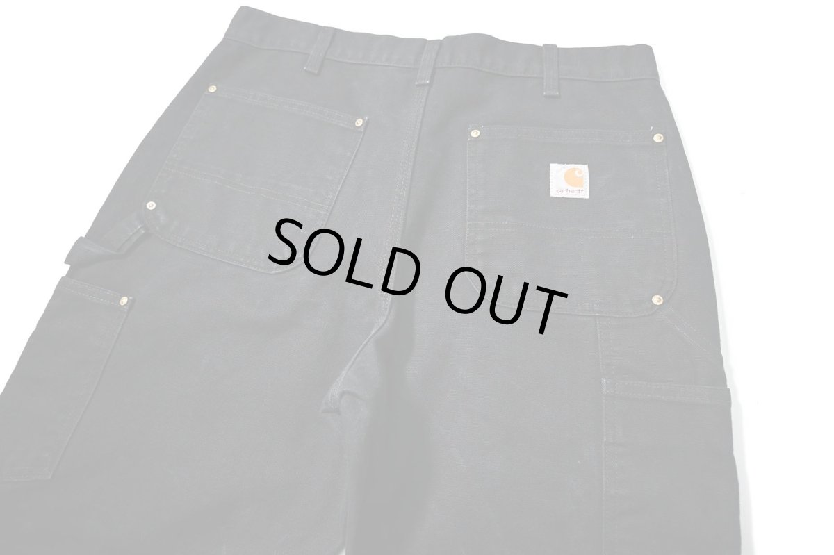画像5: 11' Used Carhartt Duck Double Knee Carpenter Pants Cut Off Black カーハート (5)
