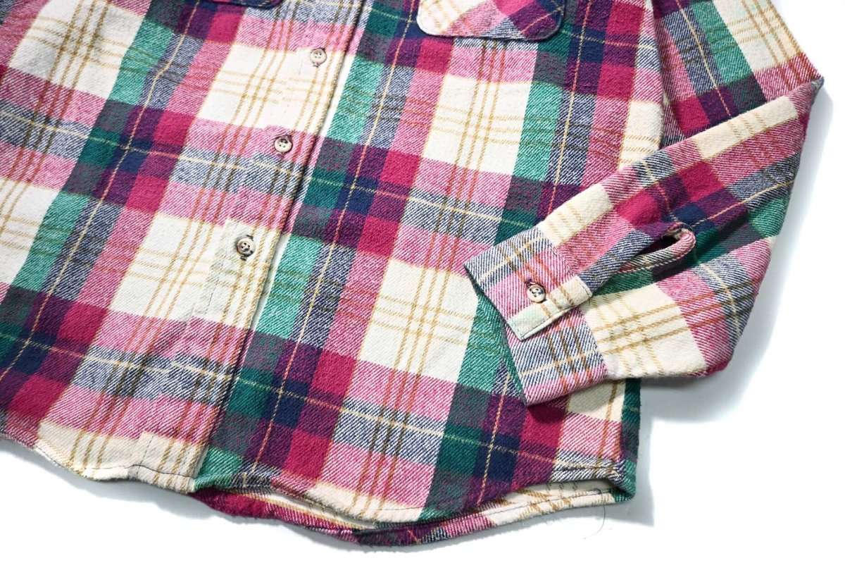 画像3: 80s Used Five Brother Heavy Flannel Shirt made in USA (3)