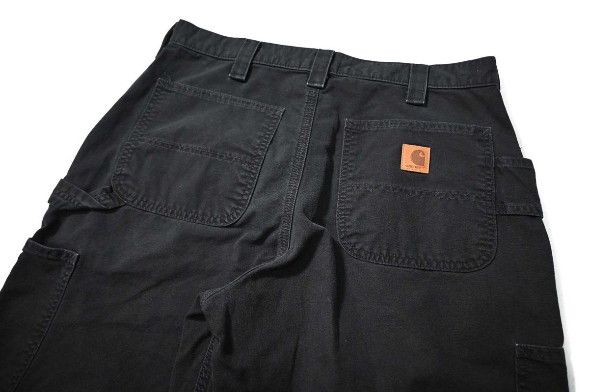 画像4: 19' Used Carhartt B151 Canvas Utility Work Pants Black カーハート (4)