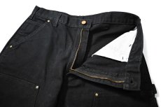 画像6: 11' Used Carhartt Duck Double Knee Carpenter Pants Cut Off Black カーハート (6)