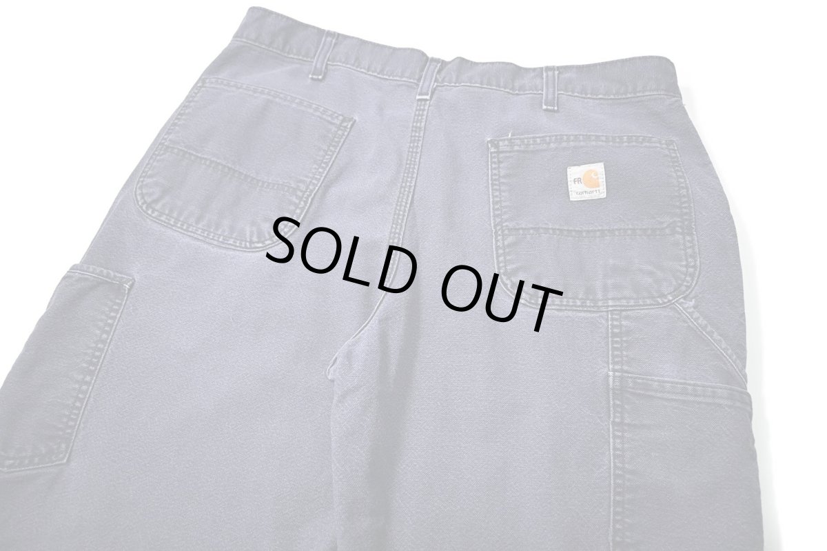 画像4: 15' Used Carhartt FR Duck Carpenter Pants Navy カーハート (4)