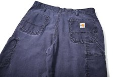 画像4: 15' Used Carhartt FR Duck Carpenter Pants Navy カーハート (4)