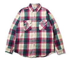 画像1: 80s Used Five Brother Heavy Flannel Shirt made in USA (1)