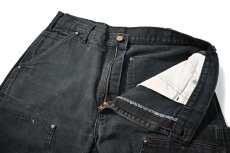 画像7: 11' Used Carhartt Duck Double Knee Carpenter Pants Black made in USA カーハート (7)