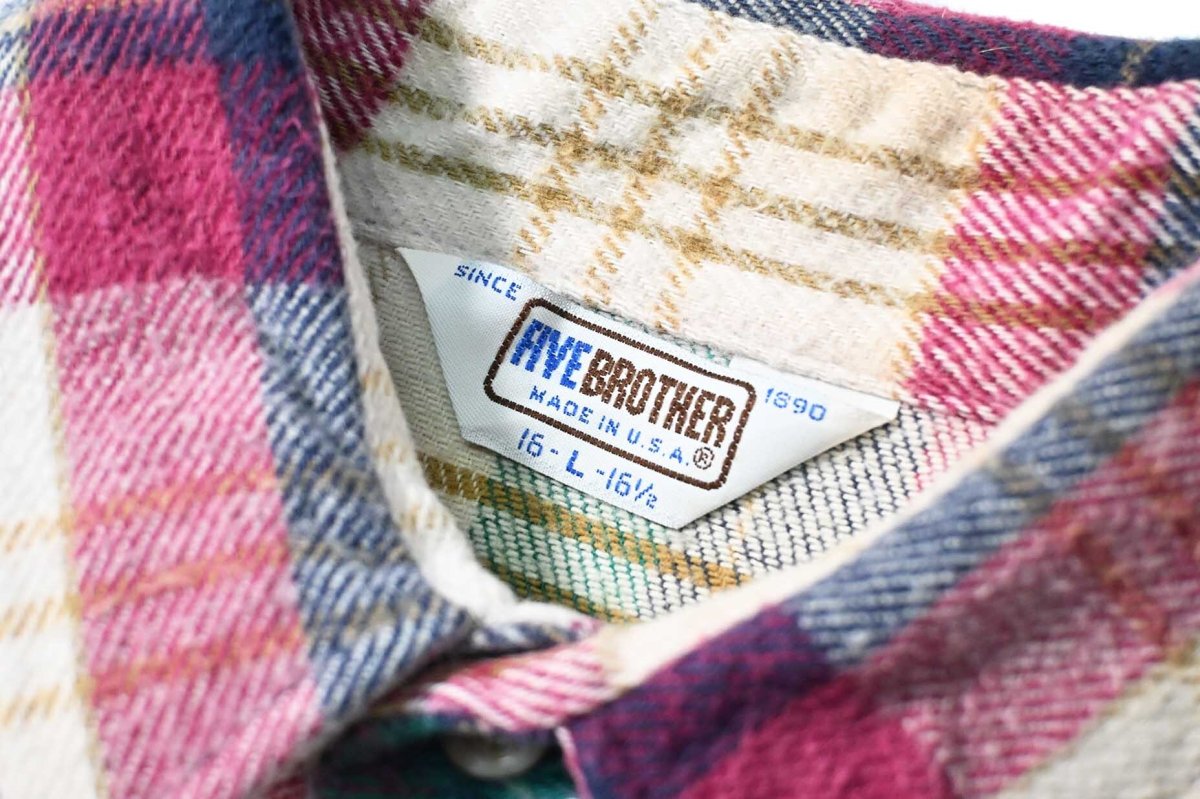 画像4: 80s Used Five Brother Heavy Flannel Shirt made in USA (4)