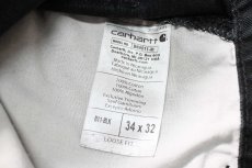 画像7: 22' Used Carhartt Painted Duck Carpenter Pants Black カーハート (7)