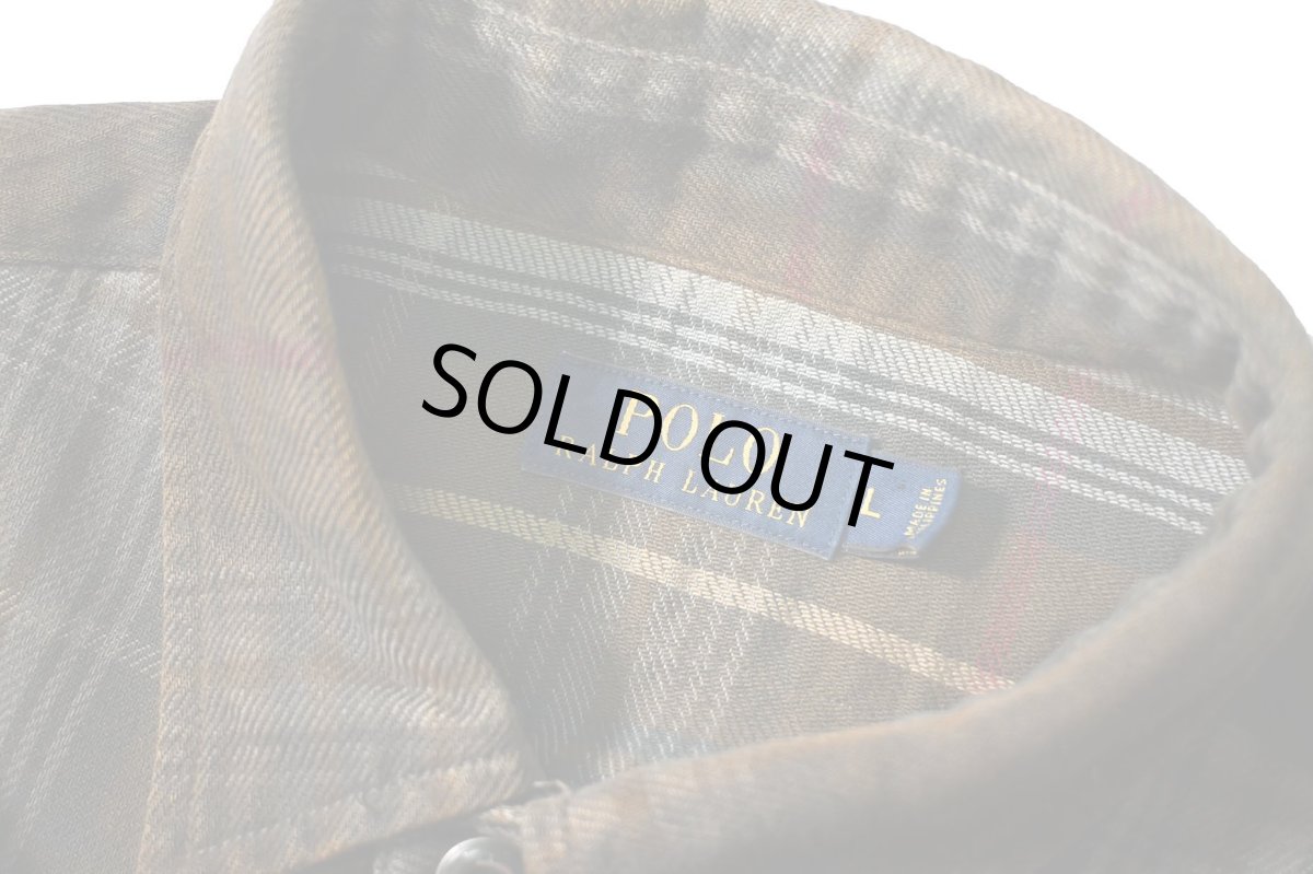 画像4: Used Polo Ralph Lauren Plaid Flannel Shirt (4)
