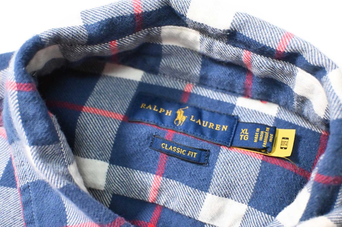 画像4: Used Polo Ralph Lauren Plaid Flannel Shirt (4)