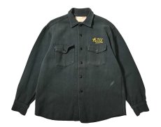 画像1: 60-70s Used Setlow Whipcord Work Shirt (1)