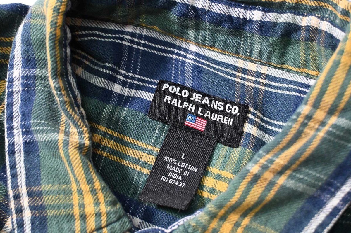 画像4: 90-00s Used Polo Jeans Co. Ralph Lauren Flannel Shirt (4)