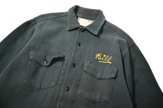 画像2: 60-70s Used Setlow Whipcord Work Shirt (2)