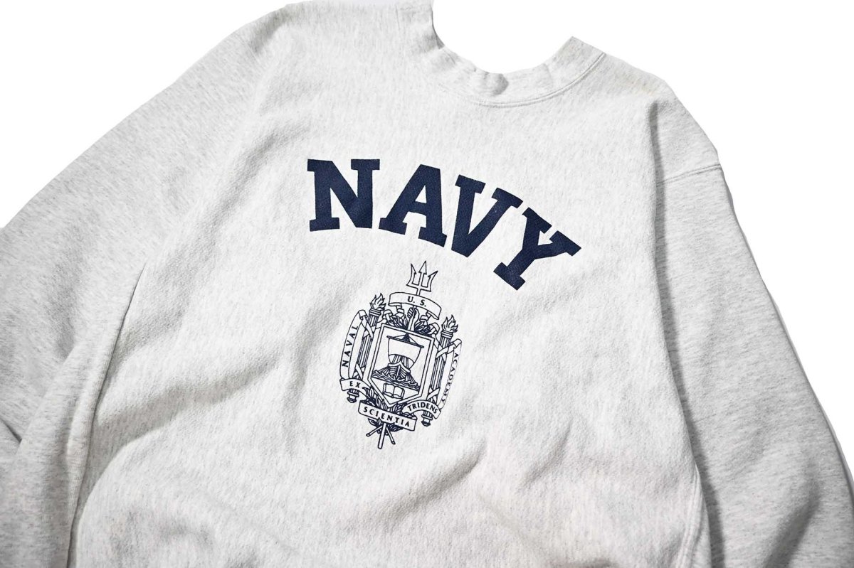 画像2: 90-00s Used USNA Sweat Shirt made in USA (2)