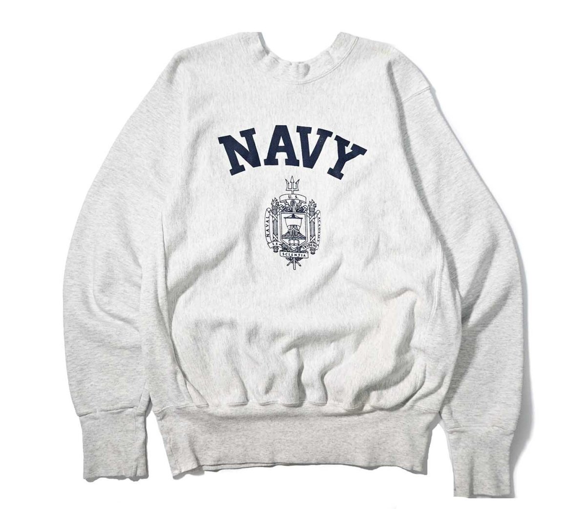 画像1: 90-00s Used USNA Sweat Shirt made in USA (1)