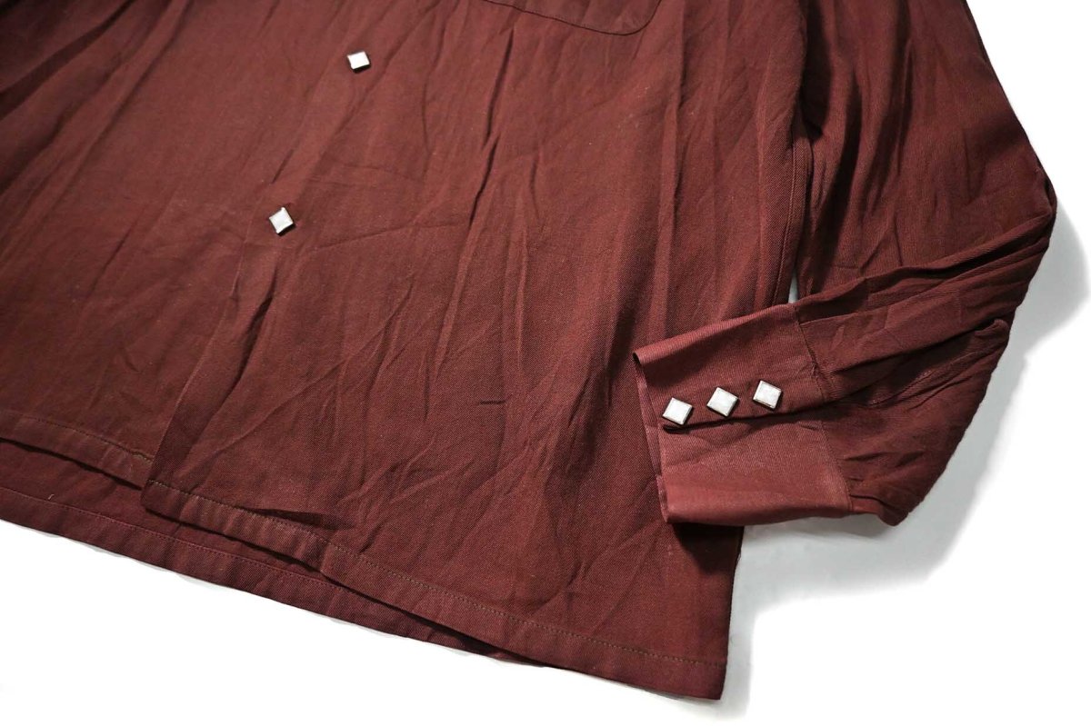 画像3: 50-60s Used Fleetline Rayon Open Collar Shirt (3)