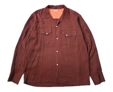 画像1: 50-60s Used Fleetline Rayon Open Collar Shirt (1)