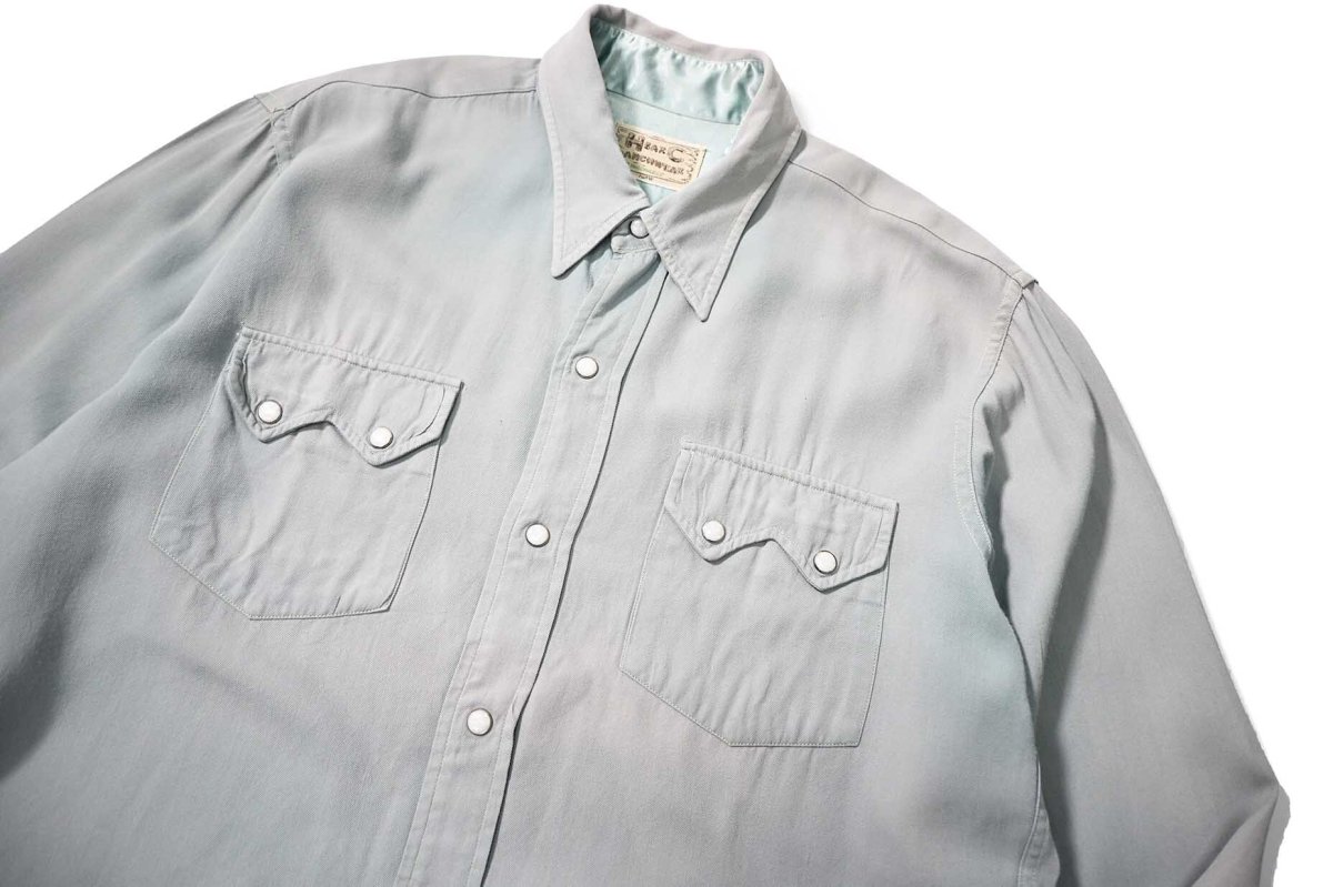 画像2: 50-60s Used H Bar C Ranchwear Rayon Western Shirt (2)