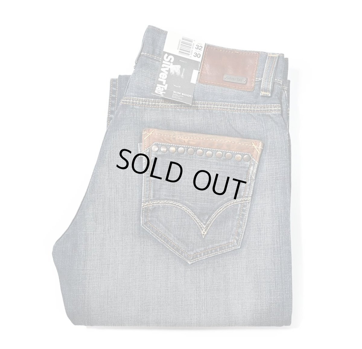 画像1: 00s Deadstock Levi's Silver Tab Slim Fit  Boot Cut Denim Pants #0003 リーバイス (1)