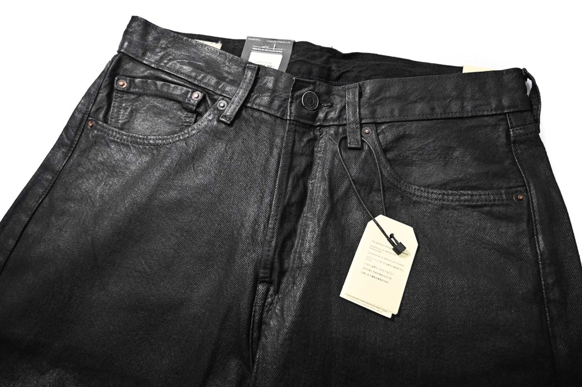 画像2: Levi's 501 Coated Denim Pants Black リーバイス (2)