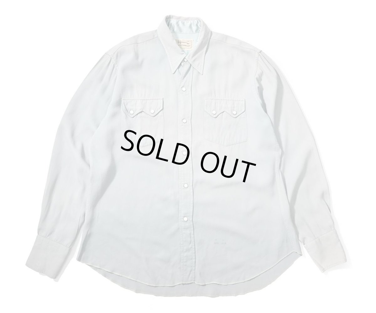 画像1: 50-60s Used H Bar C Ranchwear Rayon Western Shirt (1)