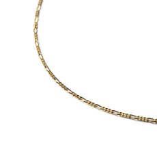 画像1: Italian Gold Necklace Figaro (1)