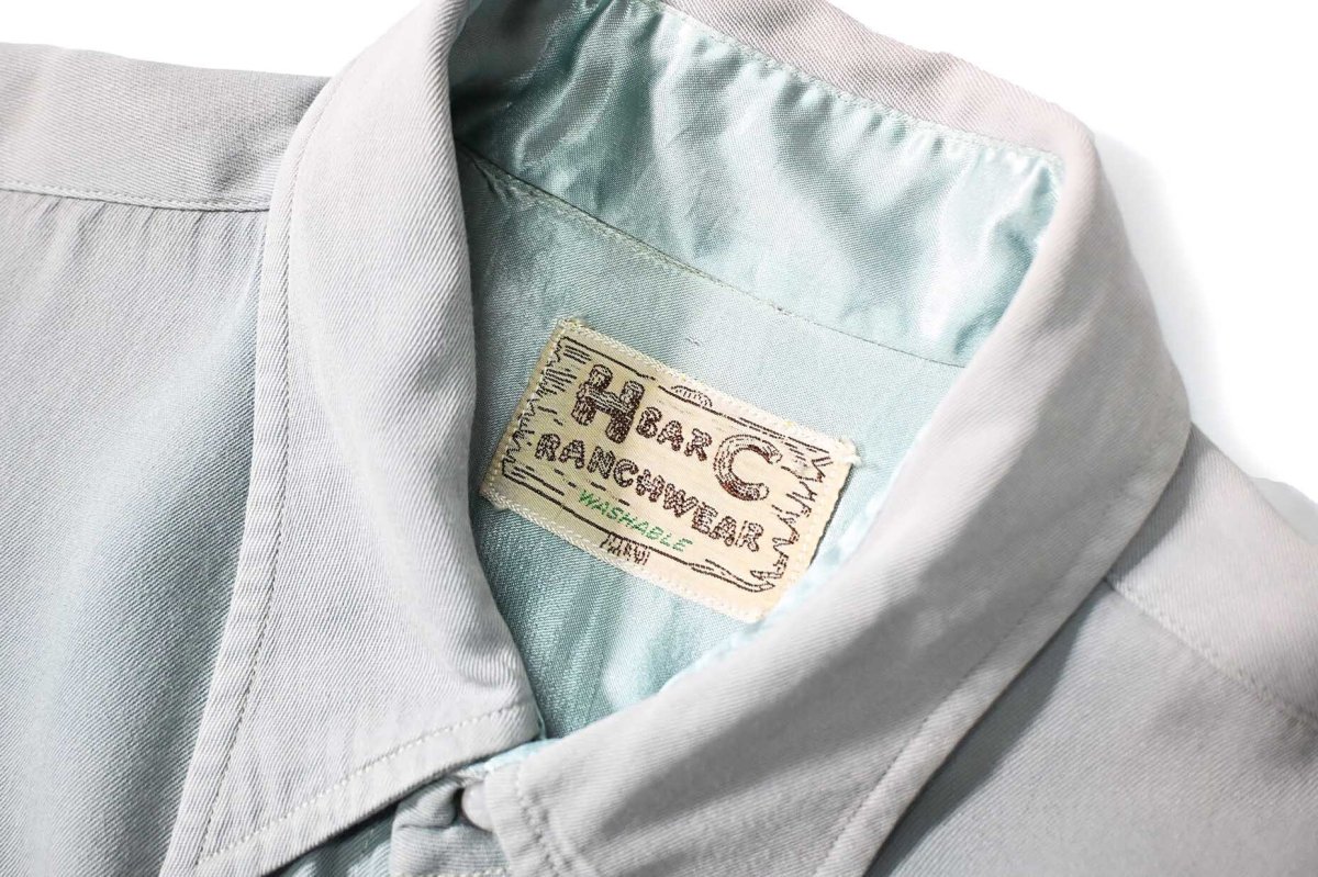 画像4: 50-60s Used H Bar C Ranchwear Rayon Western Shirt (4)