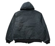 画像2: 12' Used Carhartt Quilted Flannel Lined Active Jacket Black made in USA (2)