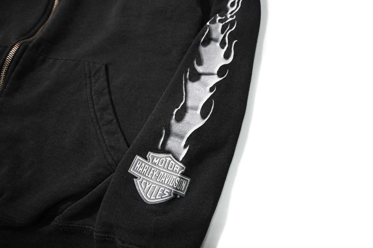 画像4: 90-00s Used Harley-Davidson Zip Sweat Hoodie made in UK (4)