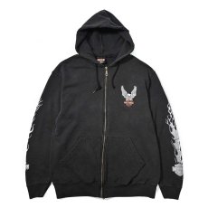 画像1: 90-00s Used Harley-Davidson Zip Sweat Hoodie made in UK (1)