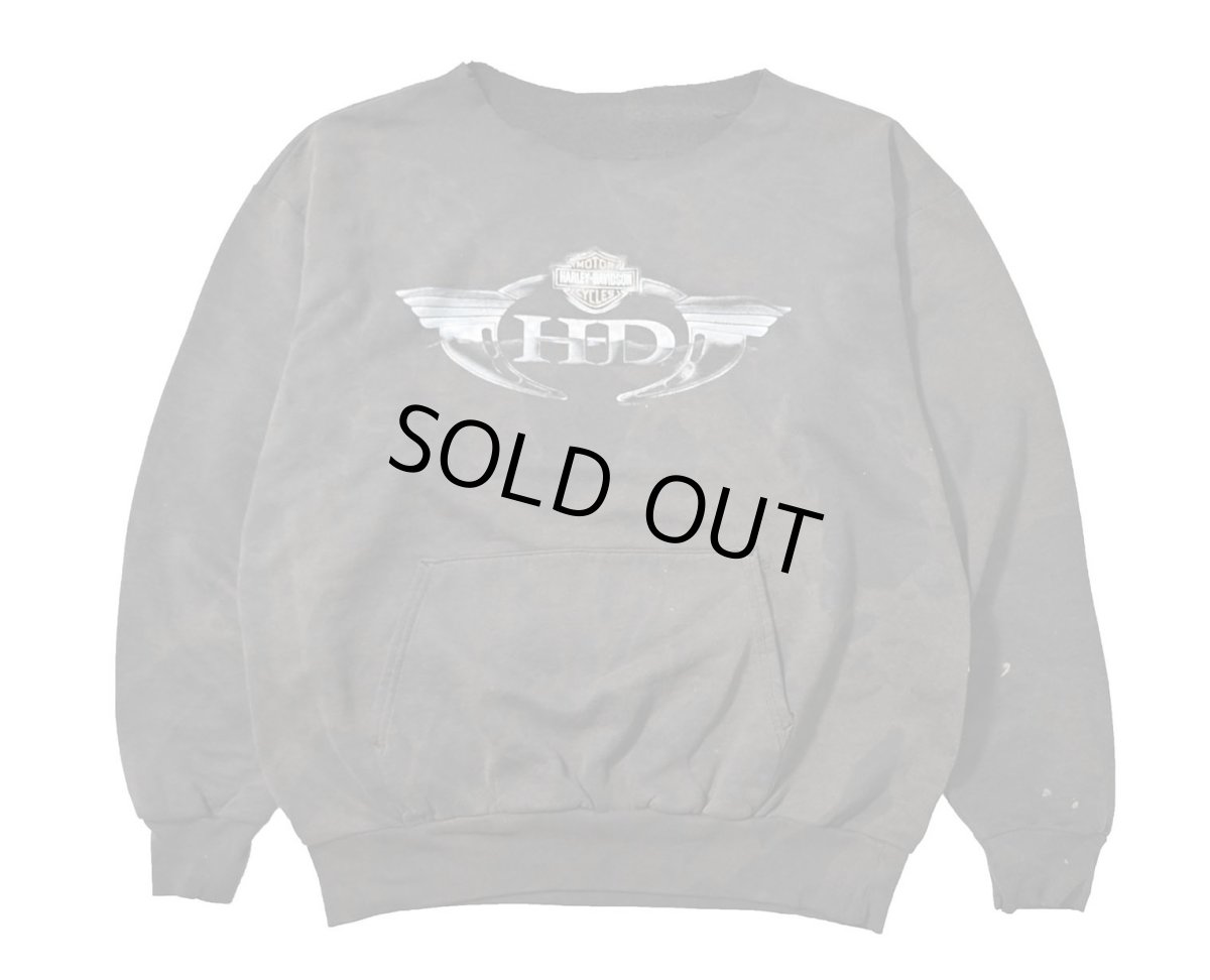 画像1: 00s Used Harley-Davidson Sweat Shirt (1)