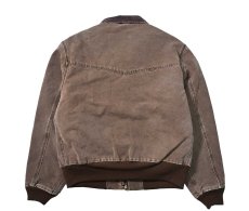 画像2: 03' Used Carhartt Quilted Flannel Lined Santa Fe Jacket Chestnut (2)
