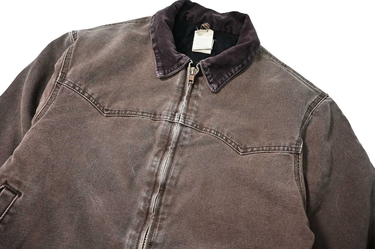 画像3: 03' Used Carhartt Quilted Flannel Lined Santa Fe Jacket Chestnut (3)