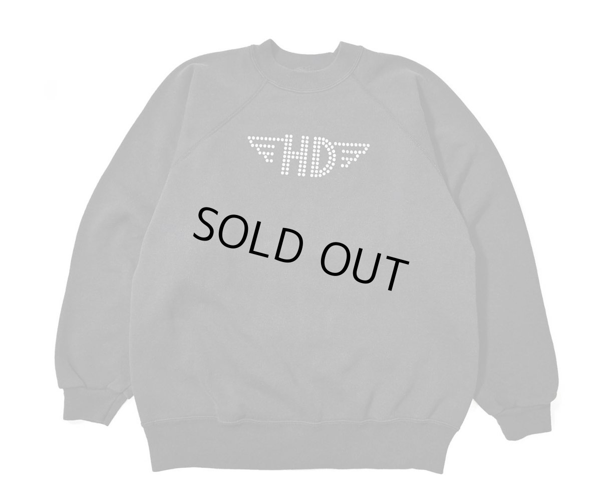 画像1: 90s Used Harley-Davidson Raglan Sleeve Sweat Shirt made in USA (1)