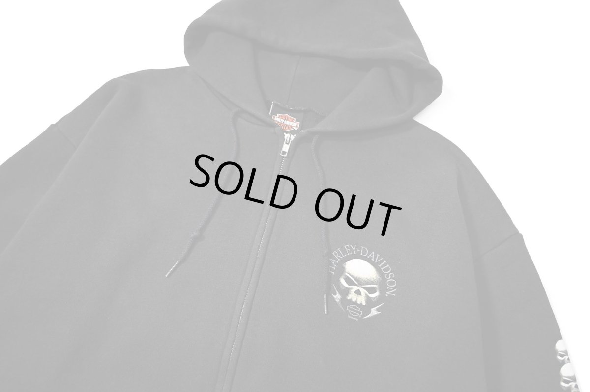 画像3: 00s Used Harley-Davidson Zip Sweat Hoodie (3)