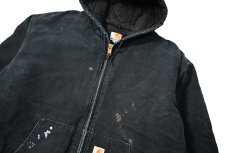 画像3: 12' Used Carhartt Quilted Flannel Lined Active Jacket Black made in USA (3)