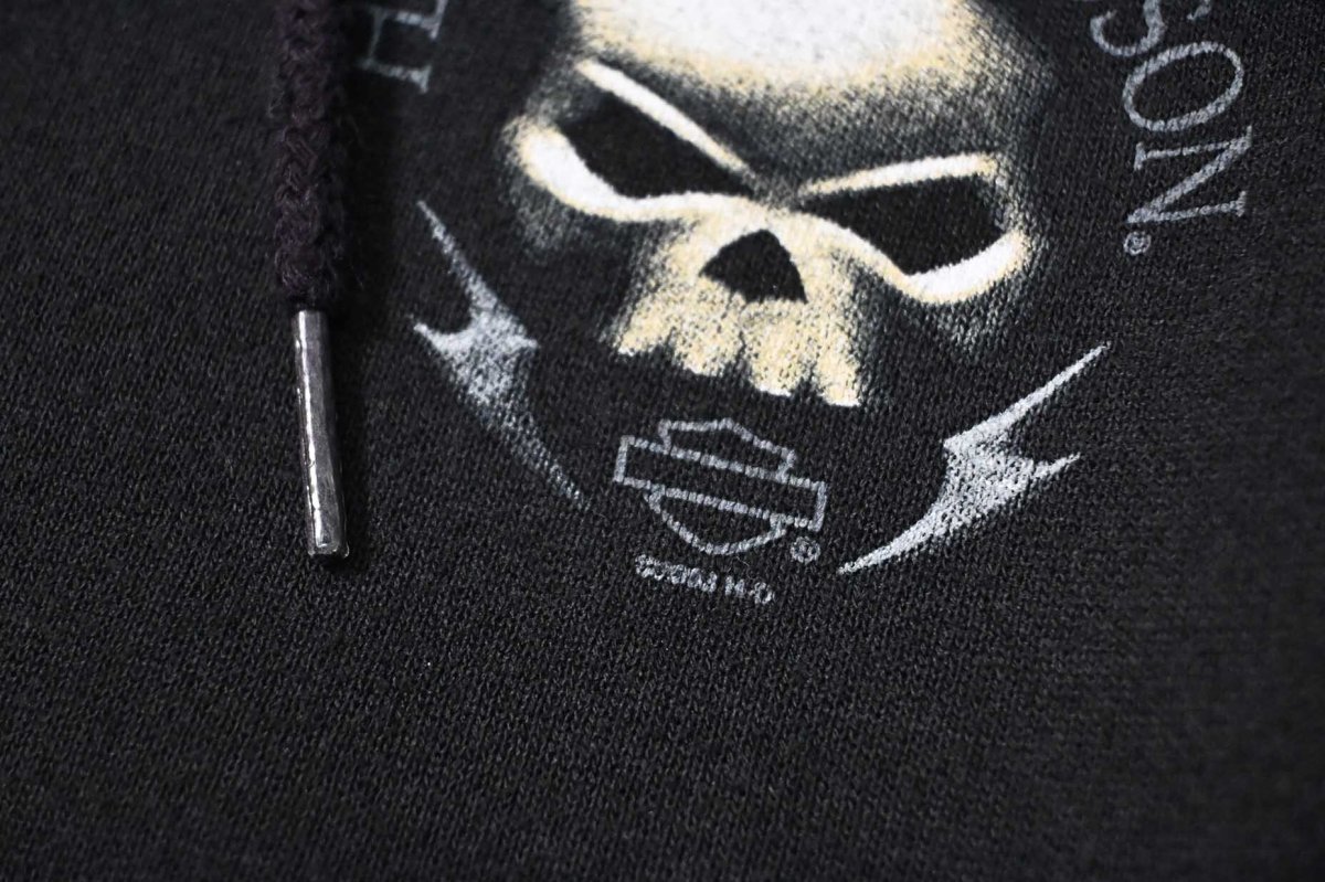 画像5: 00s Used Harley-Davidson Zip Sweat Hoodie (5)