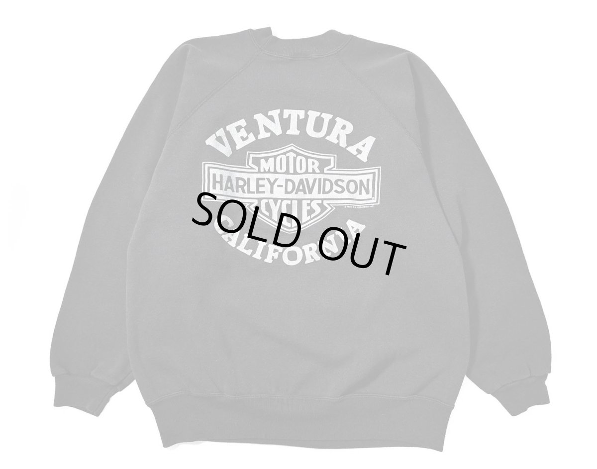 画像2: 90s Used Harley-Davidson Raglan Sleeve Sweat Shirt made in USA (2)