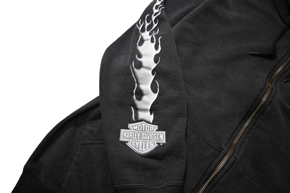画像5: 90-00s Used Harley-Davidson Zip Sweat Hoodie made in UK (5)